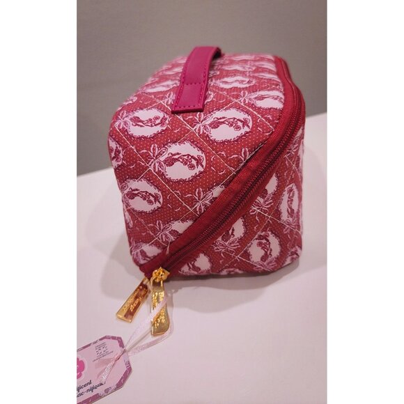 The Vintage Cosmetic Company Hair Turban Duo + Cosmetic Bag Set — Burgundy Cameo - Picture 6 of 8